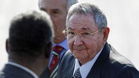 El gobernante cubano Raúl Castro en Chile