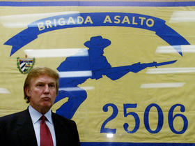 Donald Trump durante un acto de campaña en La Pequeña Habana
