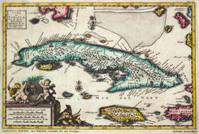 Mapa antiguo de Cuba