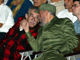 Fidel Castro y García Márquez en La Habana en 2002