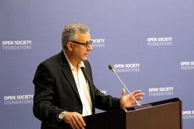 Roberto Veiga, director de Cuba Posible, durante la reunión celebrada en Nueva York