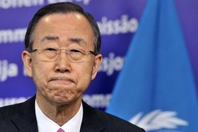 El secretario general de la ONU, Ban Ki-moon