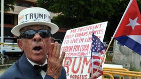 Exiliado cubano partidario de Trump. Exiliado cubano partidario de Trump