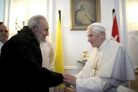 Benedicto XVI y Fidel Castro