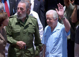 Jimmy Carter y Fidel Castro