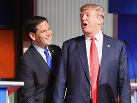 El senador Marco Rubio y el presidente Donald Trump en esta foto de archivo