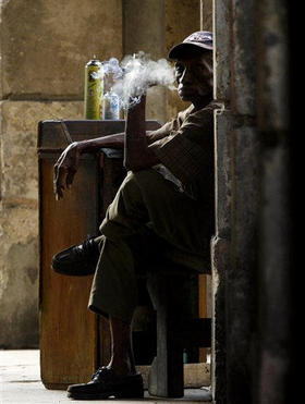 Cuentapropista ambulante en La Habana