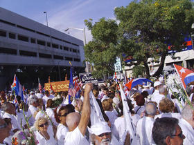 Acto del exilio cubano en Miami