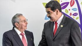 Raúl Castro y Nicolás Maduro en Isla Margarita, Venezuela