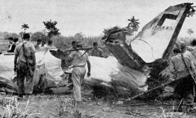 Invasión de Bahía de Cochinos, avión derribado