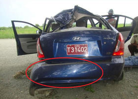 Imagen del automóvil en que se ha afirmado viajaba Payá