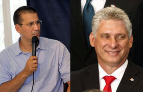 Antonio Rodiles y Miguel Díaz-Canel, en esta composición fotográfica. Antonio Rodiles y Miguel Díaz-Canel, en esta composición fotográfica