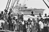 Refugiados cubanos llegan a Cayo Hueso en 1980