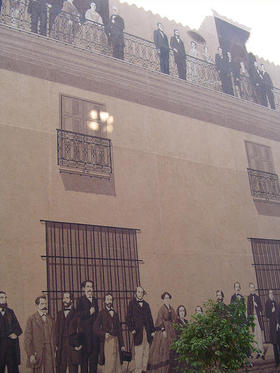 Mural con figuras ilustres de la ciudad colonial, La Habana