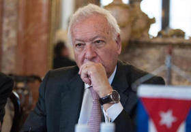 El ministro español de Exteriores, José Manuel García-Margallo, en Cuba
