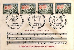 Sello postal por «La Marcha del 26 de Julio»
