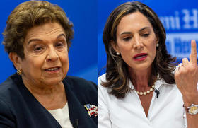 Donna Shalala y María Elvira Salazar, que aspiran al distrito que deja libre Ileana Ros-Lehtinen (Composición fotográfica tomada de The Miami Herald)