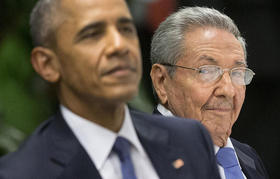 Barack Obama y Raúl Castro en La Habana