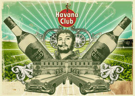 Cartel de promoción del ron Havana Club para Pernod Ricard Austria. (Diseño: vukadindesign.)