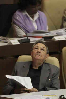 Raúl Castro, durante la última sesión de la Asamblea Nacional. La Habana, 20 de diciembre de 2009. (AP)