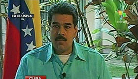 El vicepresidente de Venezuela, Nicolás Maduro, comenta sobre el estado de salud del presidente Hugo Chávez