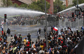 Manifestaciones en Chile, en esta foto de archivo