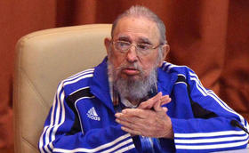Fidel Castro en el VII Congreso del Partido Comunista de Cuba