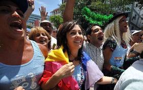 Mariela Castro participa en una marcha de Orgullo Gay en La Habana