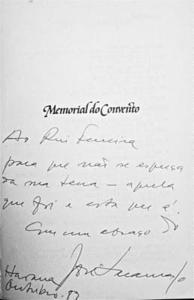 Dedicatoria de José Saramago