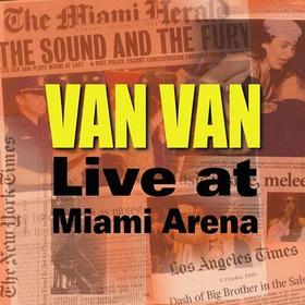 Anuncio e información periodística sobre la presentación de Los Van Van en la desaparecida Miami Arena, en esta ilustración de archivo