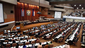 Vista general el miércoles 18 de abril de 2018 en La Habana de la sesión constitutiva de la IX Legislatura de la Asamblea Nacional del Poder Popular