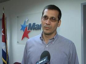 El opositor cubano Antonio Rodiles en Radio y TV Martí, Miami