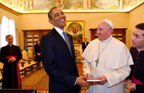 Barack Obama y el papa Francisco durante la visita del mandatario estadounidense al Vaticano, en esta foto de archivo