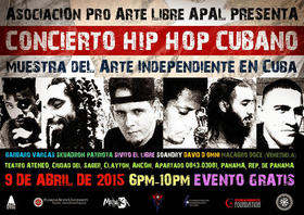 Cartel anunciando el concierto de artistas independientes cubanos en Panamá. Cartel anunciando el concierto de artistas independientes cubanos en Panamá