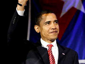 Barack Obama, durante un acto de la Fundación Nacional Cubano-Americana en Miami, el 23 de mayo de 2008