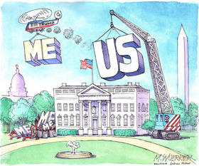La nueva Casa Blanca, caricatura