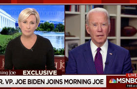 Joe Biden en el programa Morning Joe