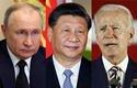 Xi Jinping, Joe Biden y Vladimir Putin en esta composición fotográfica