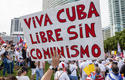 Protesta de exiliados cubanos