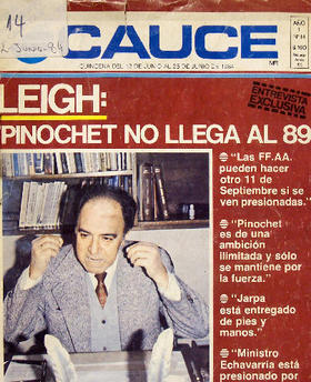 Un ejemplar de 1984 de la revista chilena 'Cauce'