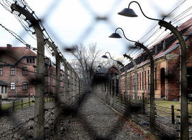 Vista general del campo de concentración y exterminio nazi KL Auschwitz-Birkenau antes de las ceremonias por el 71º aniversario de la liberación del campo
