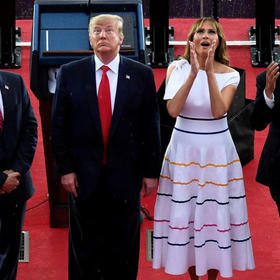 Donald Trump y su esposa Melania durante la celebración del 4 de Julio en Washington D.C.