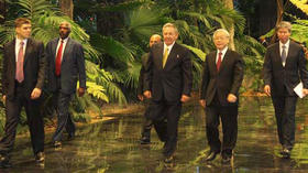 El gobernante Raúl Castro y el Secretario General del Partido Comunista de Vietnam, Nguyen Phu Trong