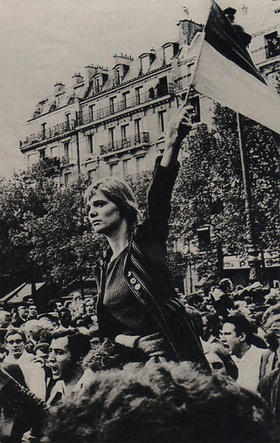 Protesta durante los acontecimientos de Mayo 68 en Francia.