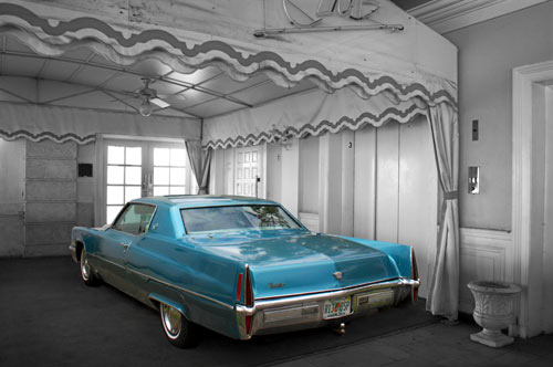 Blue Cadillac. Blue Cadillac.