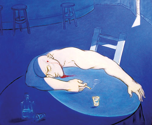 Blue ballantines. Blue ballantines.
